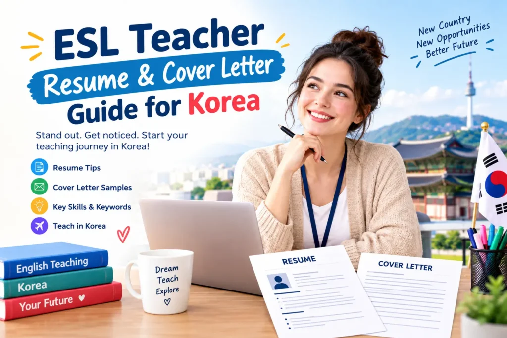 ESL Teacher Resume & Cover Letter Guide for Korea